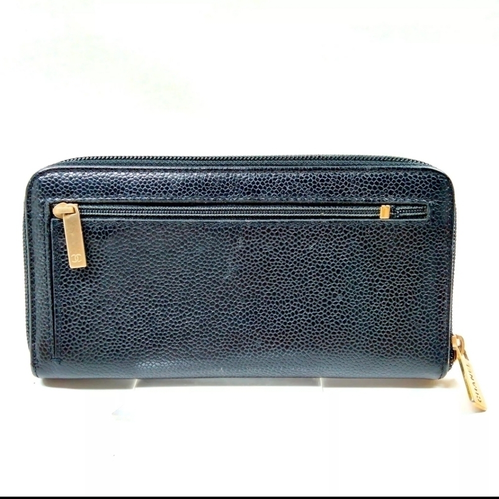 Chanel Long Wallet Black Caviar Skin - Picture 2 of 9